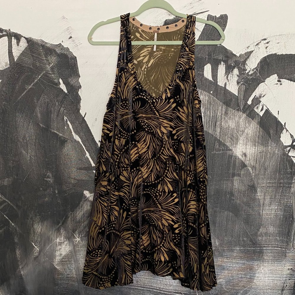Free People | Ellie Mini Dress | Velvet Burnout | Small - Picture 4 of 12